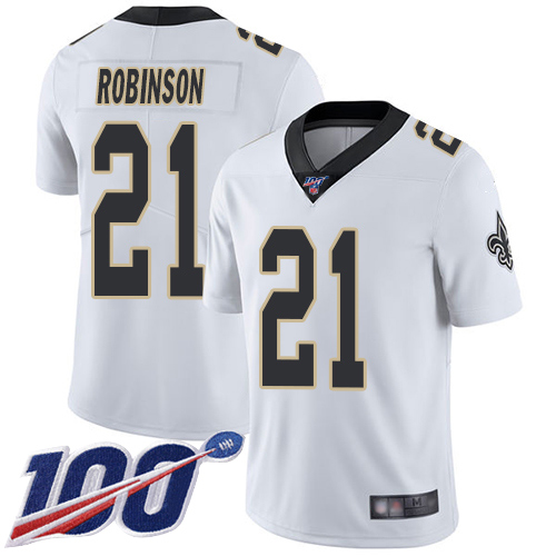 Men New Orleans Saints Limited White Patrick Robinson Road Jersey NFL Football #21 100th Season Vapor Untouchable Jersey->new orleans saints->NFL Jersey